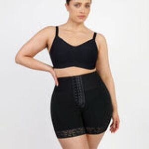 Elegant Black Lace Shapewear Shorts